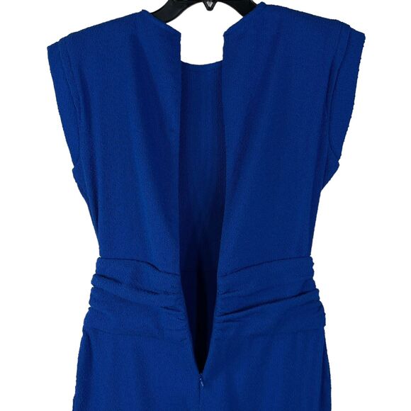 INC International Concepts SZ 6 Cropped Romper Jumpsuit Stretch Pockets Blue - Picture 5 of 8